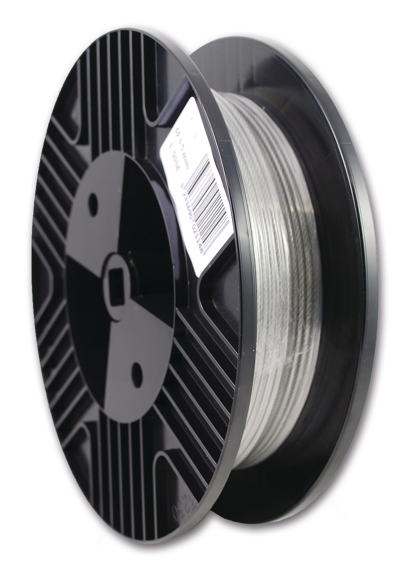 Câble acier galvanisé gainé PVC 7 x 7 diamètre 2,5 / 3,5 mm âme métal cylindre de 50 m CHAPUIS BC1