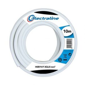 Câble domestique H05VV-F blanc 2,5 mm² 10 m ELECTRALINE 20607085J