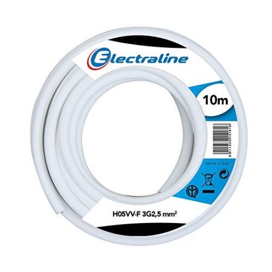 Câble domestique H05VV-F blanc 2,5 mm² 10 m ELECTRALINE 20607085J