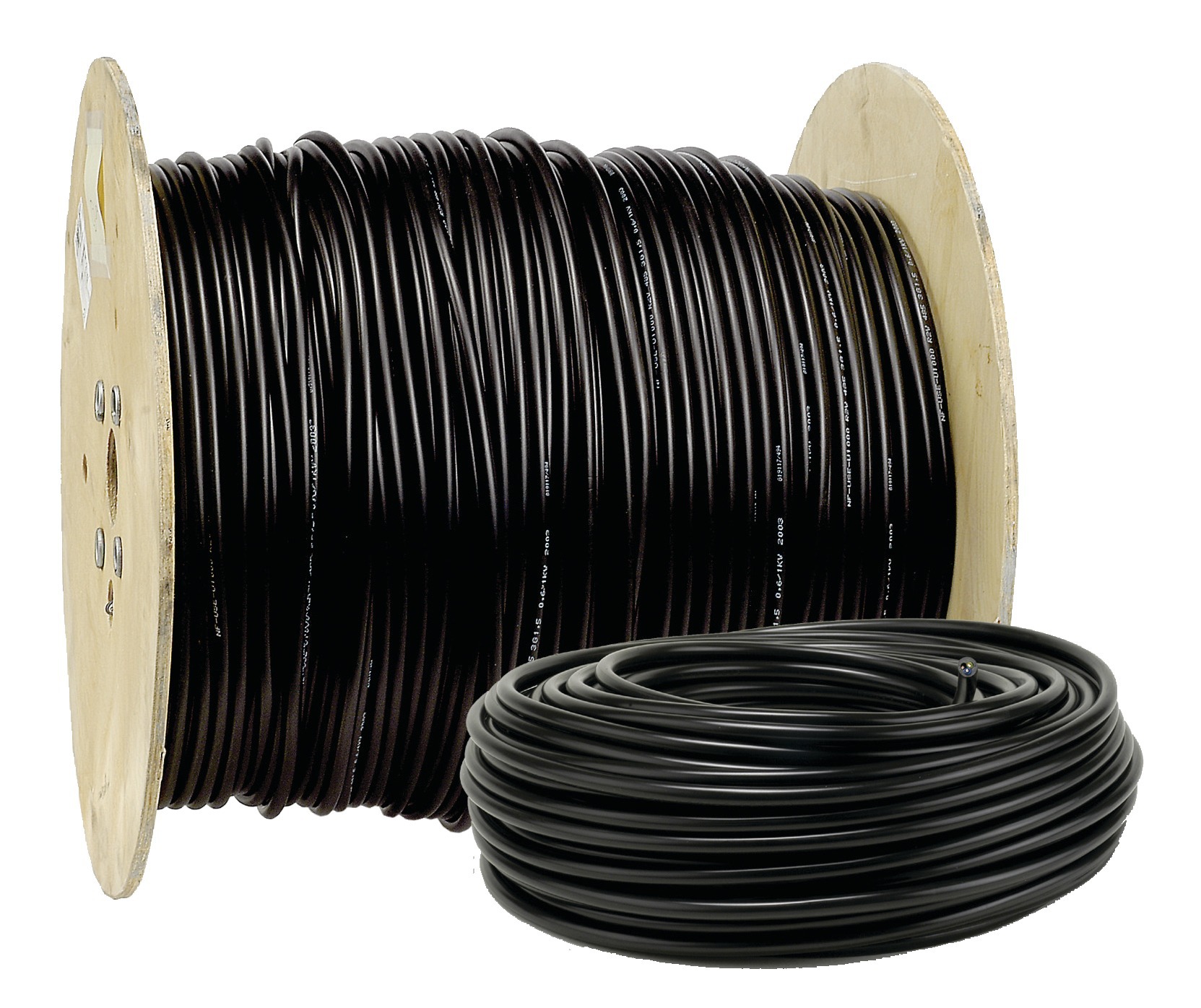 Câble rigide U-1000 R2V 3G2,5 mm² 50 m noir FILS & CÂBLES PA0038C598CB