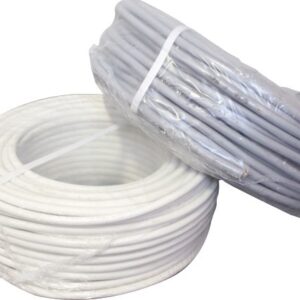 Câble souple HO5 VV-F 50 m 2 x 1 mm² blanc FILS & CABLES 007205 (DOA)