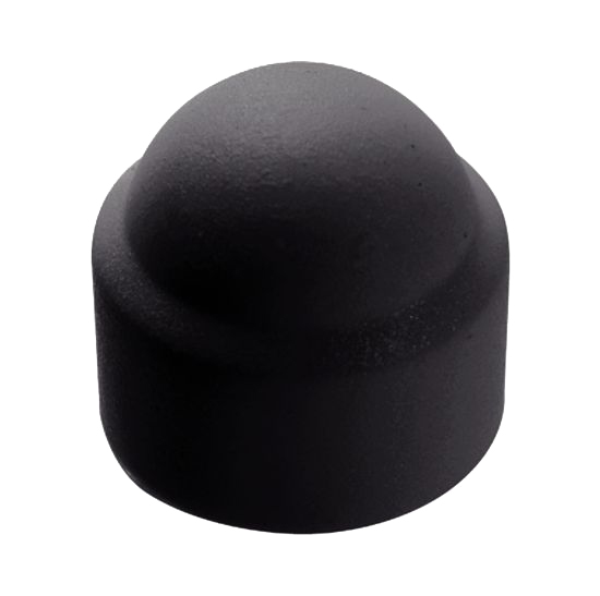 Cache écrou hexagonal polyéthylène noir RAL 9005 M12 boîte de 100 ACTON 8560012/DIN