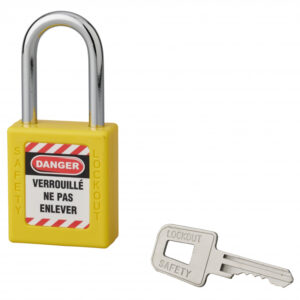 Cadenas de consignation anse acier 40 mm jaune FTH THIRARD 00091262