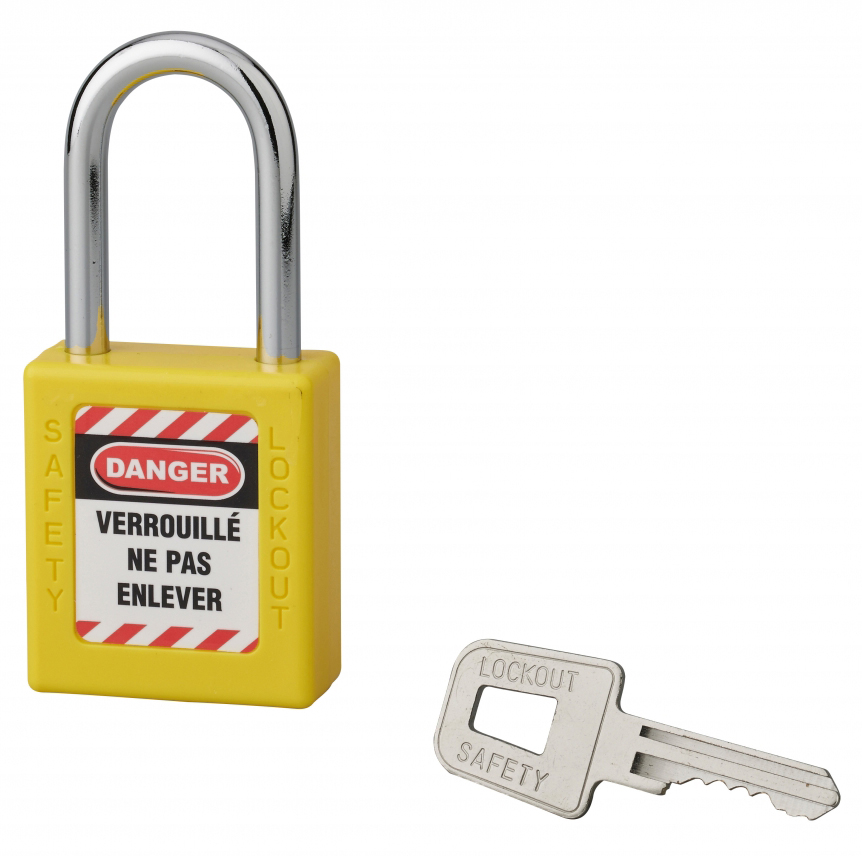 Cadenas de consignation anse acier 40 mm jaune FTH THIRARD 00091262