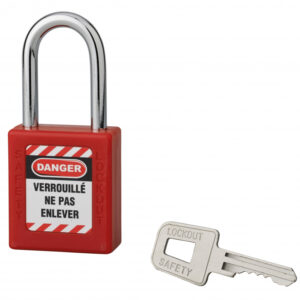 Cadenas de consignation anse acier 40 mm rouge FTH THIRARD 00091260