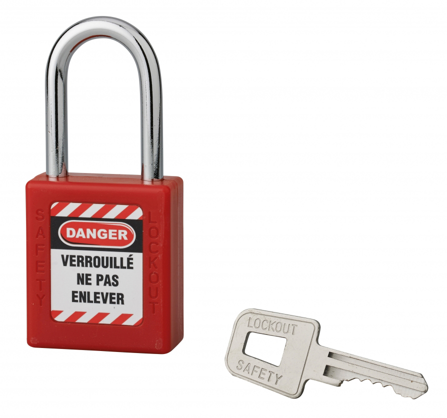 Cadenas de consignation anse acier 40 mm rouge FTH THIRARD 00091260