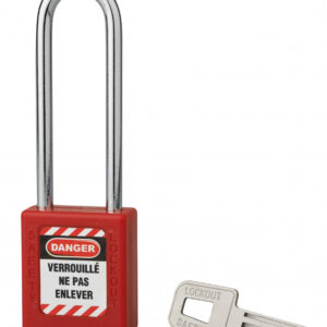Cadenas de consignation anse acier 40H76 rouge FTH THIRARD 00091240