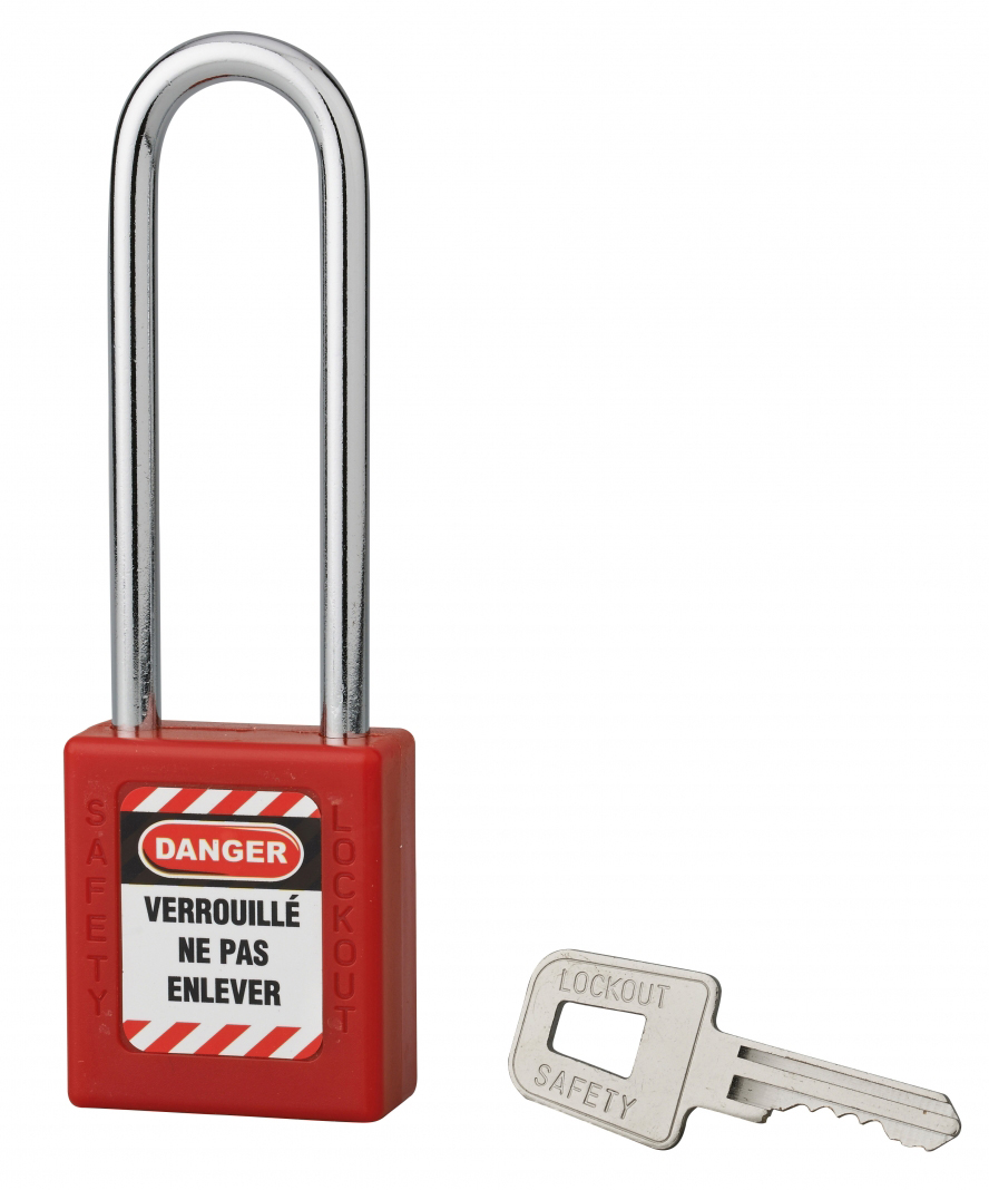 Cadenas de consignation anse acier 40H76 rouge FTH THIRARD 00091240