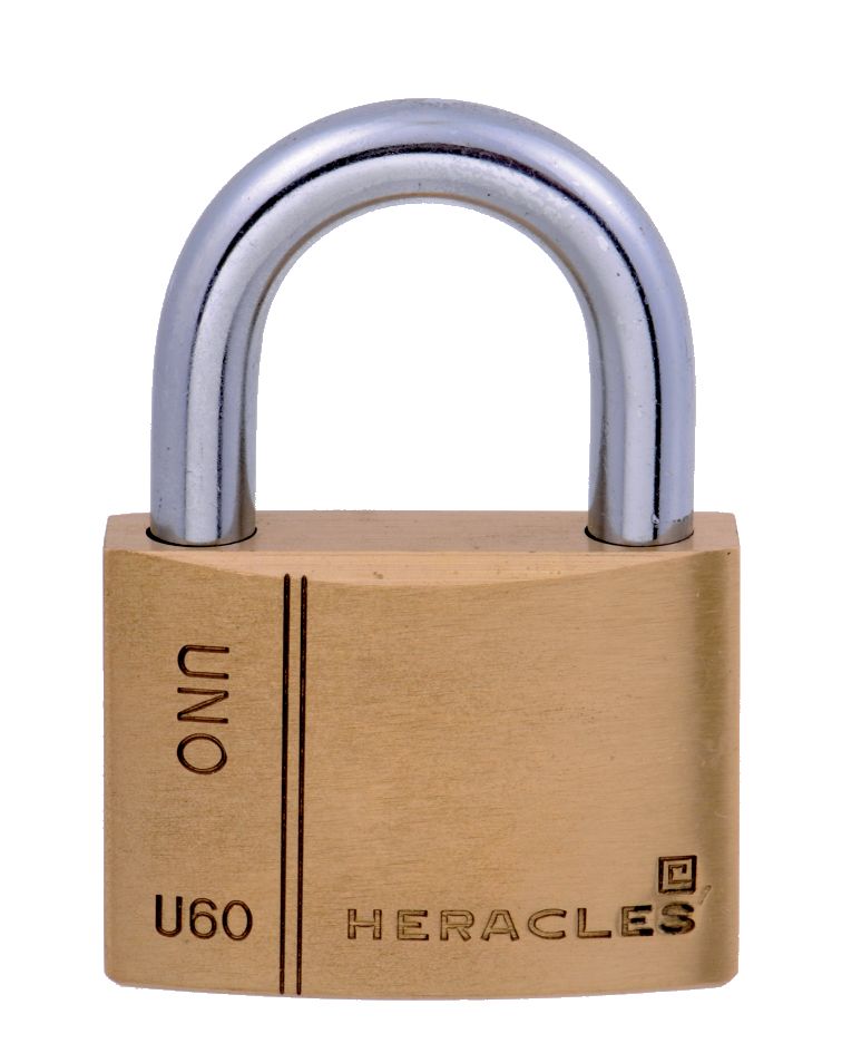Cadenas standard laiton UNO 60 mm s'entrouvrant anse en U HERACLES I-CAD60MV