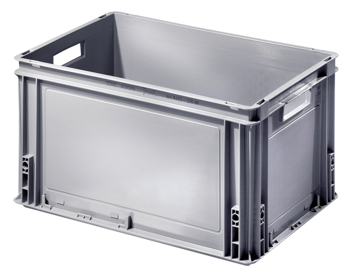 Caisse manutention Athena 600 x 400 x 220 mm pleine SETAM 2G6422B