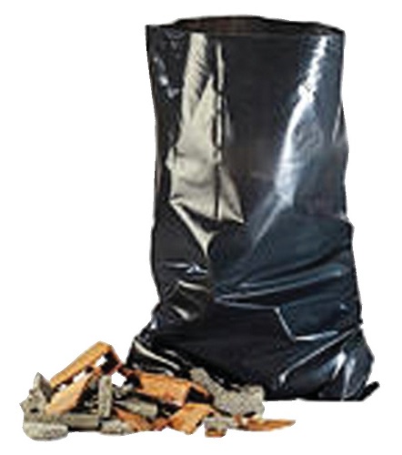 Carton de 100 sacs à gravat en polyéthylène noir 1000 x 500 mm TOUSSAC SG0500/1000/001N