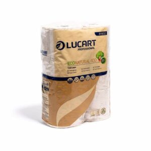 Carton de 30 rouleaux de papier hygiénique ECONATURAL à 3 plis 250 feuilles 18 m 629182