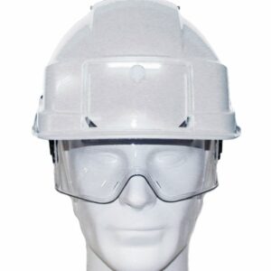 Casque de chantier IRIS 2 avec porte-badge blanc AUBOUEIX 0271PBC