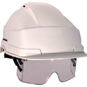 Casque de chantier IRIS 2 blanc avec lunette masque AUBOUEIX 0271C