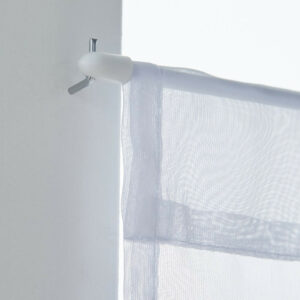 2 barres Rondes Diam. 7 mm blanc brillant 30/50 cm acier