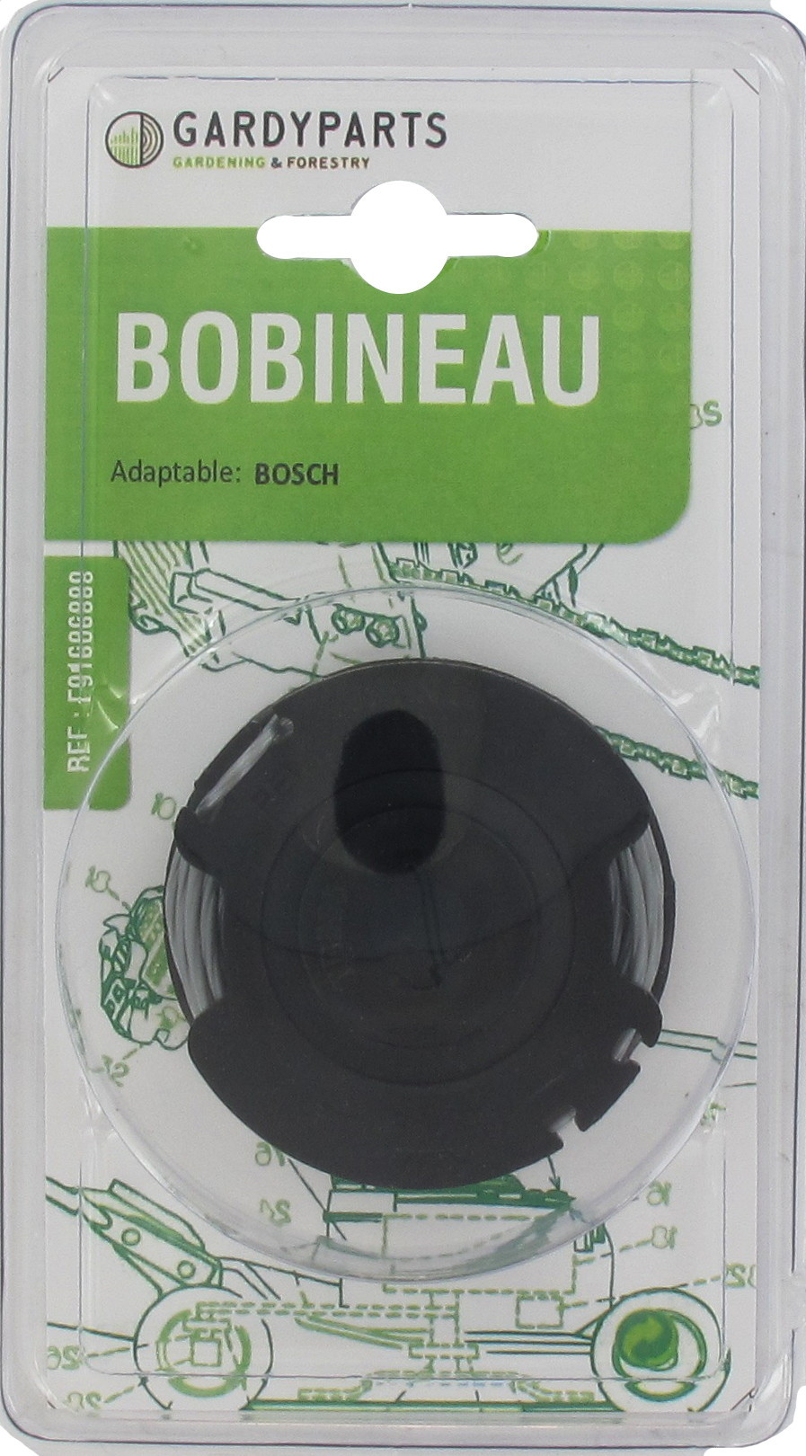 Bobineau adaptable pour coupe bordures BOSCH - GREENWORKS - MAC ALLISTER - RYOBI