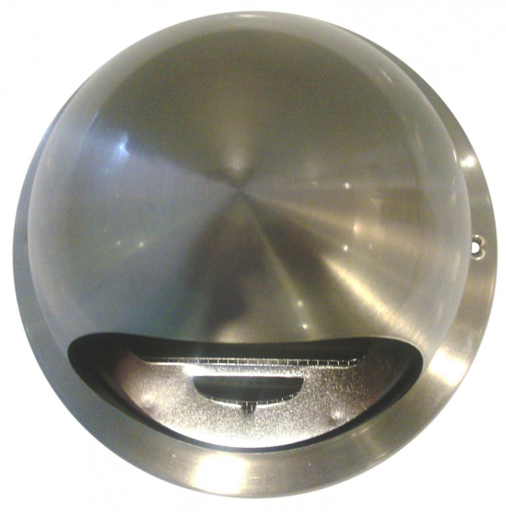 Bouche d'extraction acier inoxydable vernis Diam.18.3 cm