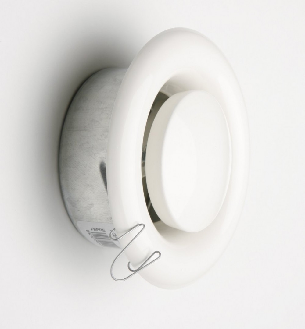 Bouche d'extraction acier laqué Diam.13.9 cm