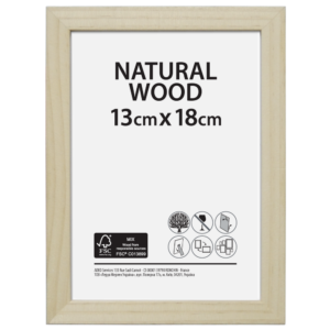 Cadre Brut, l.13 x H.18 cm, bois naturel