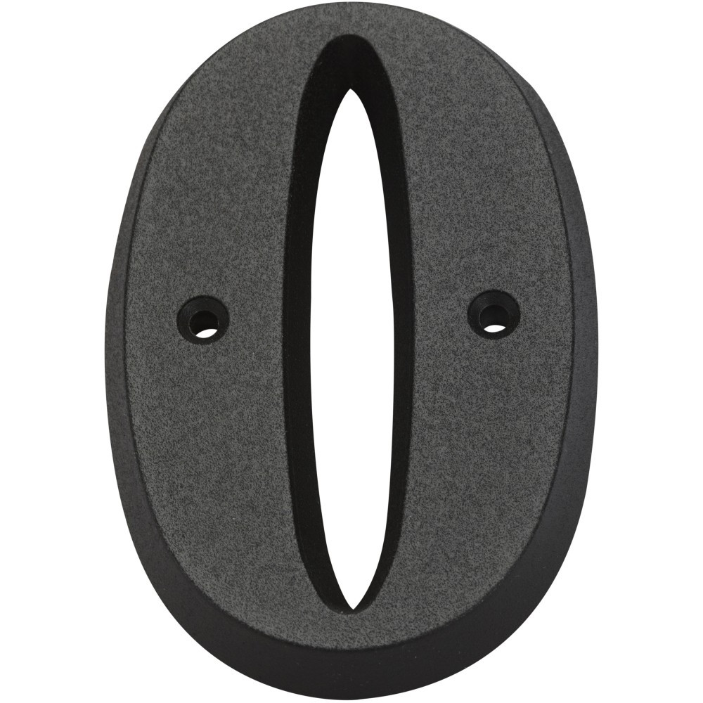 Chiffre 0 en zamak mat H.8 x l.4.5 cm