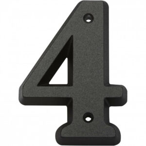 Chiffre 4 en zamak mat H.8 x l.4.5 cm