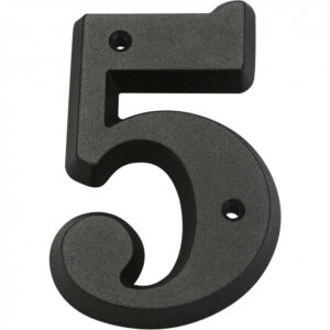 Chiffre 5 en zamak mat H.8 x l.4.5 cm