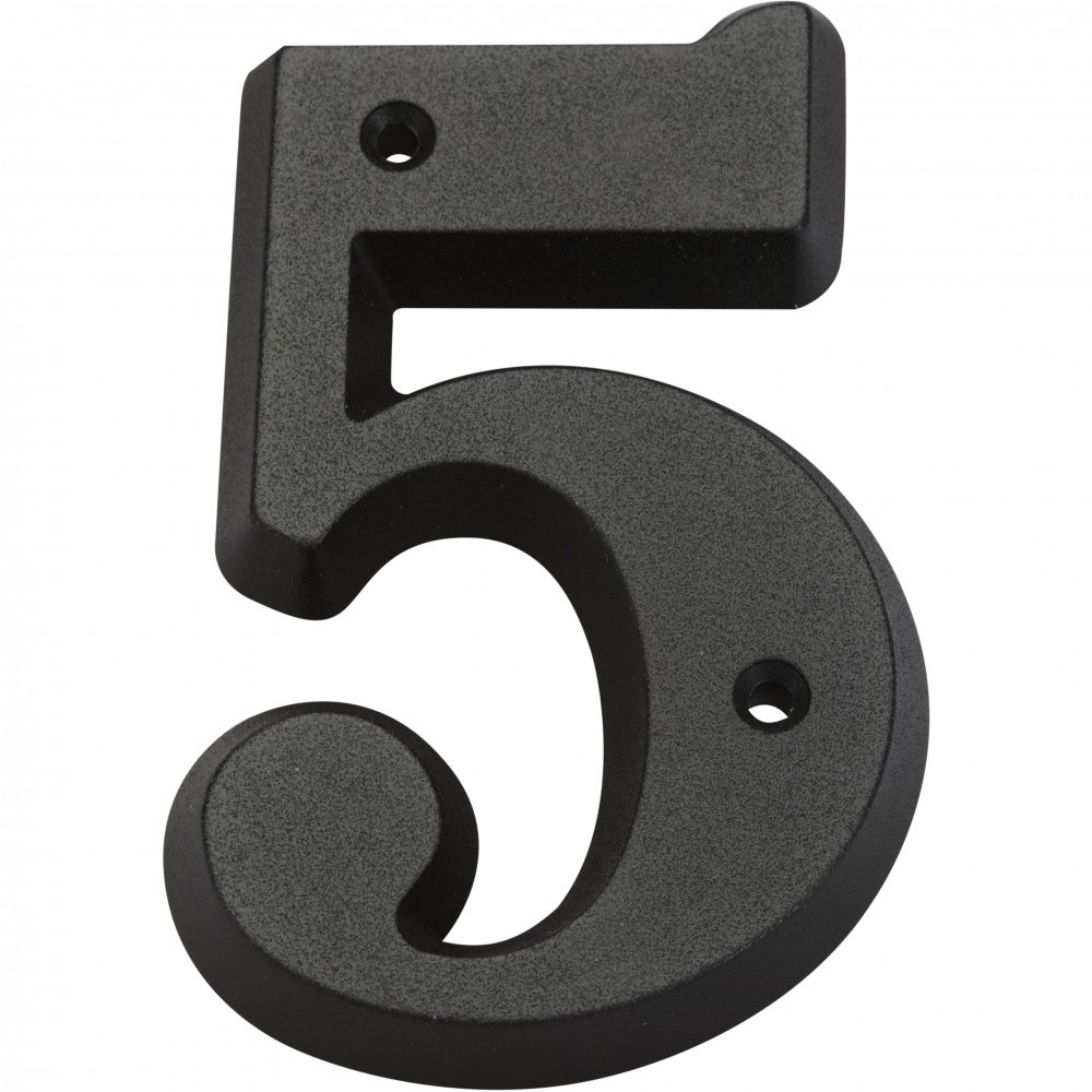 Chiffre 5 en zamak mat H.8 x l.4.5 cm