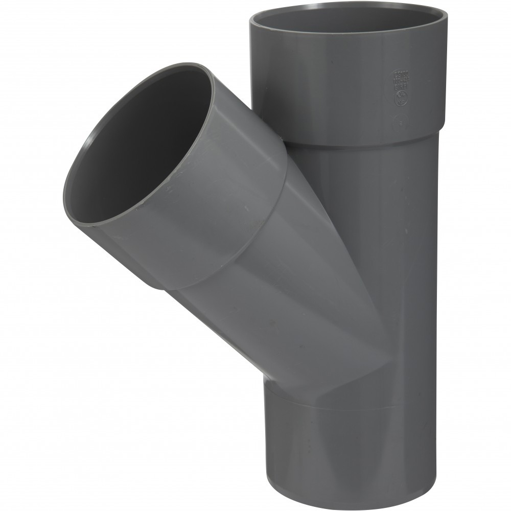 Culotte de branchement 45° en pvc à coller, femelle / mâle, D100