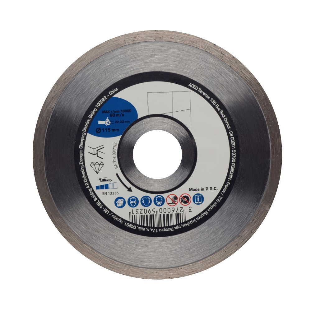 Disque diamant céramique pour carrelage, Diam.115 mm