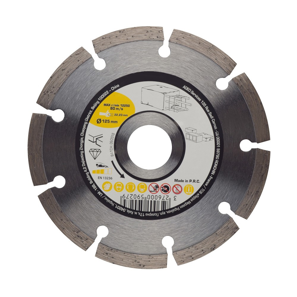 Disque diamant pour béton, Diam.125 mm