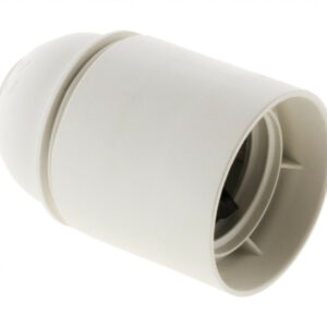 Douille E27 plastique lisse blanc HBF