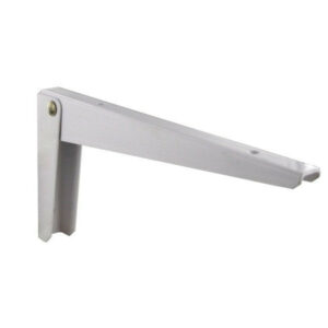 Equerre Escamotable Acier Epoxy Blanc, H.10 X P.20 Cm