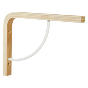 Equerre Multi + bois brut naturel, H.18 x P.25 cm