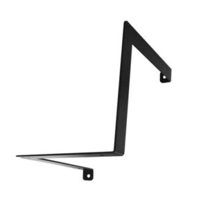 Equerre Parenthèse Acier Epoxy Noir, H.15 x P.15 Ccm
