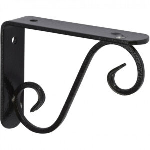 Equerre Prestige acier époxy noir, H.28 x P.33 cm