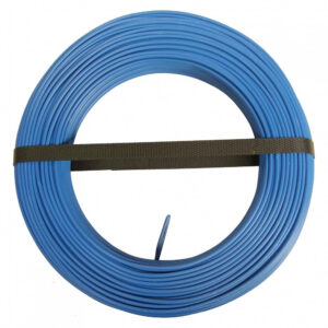 Fil électrique 1.5 mm² h07vu, en couronne de 100M bleu