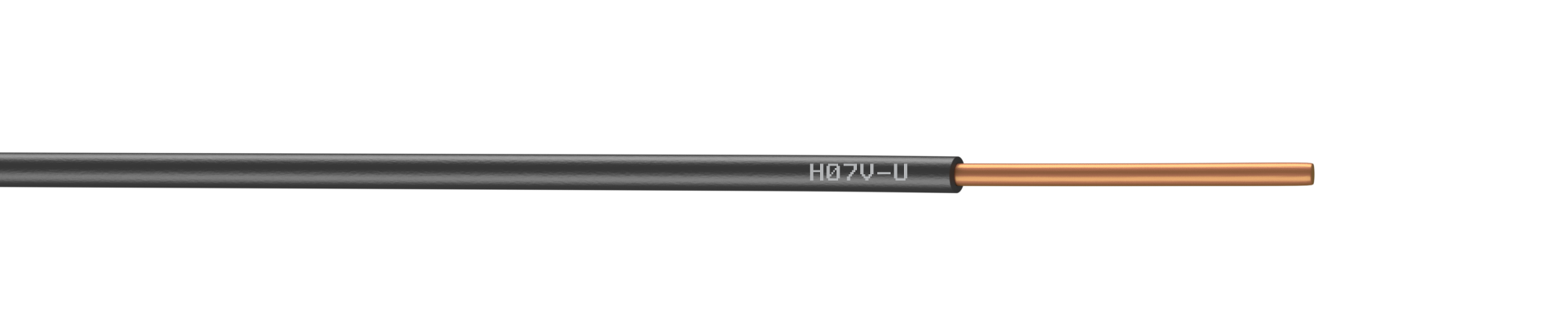 Fil électrique 1.5 mm² h07vu, en couronne de 100M marron