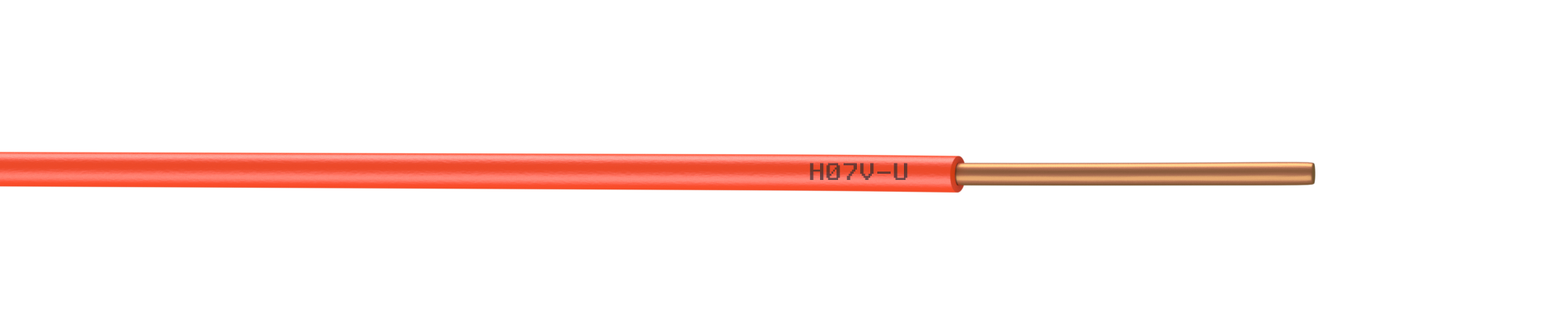 Fil électrique 1.5 mm² h07vu, en couronne de 100M orange