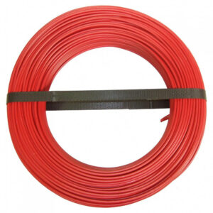 Fil électrique 2.5 mm² h07vu, en couronne de 100M rouge