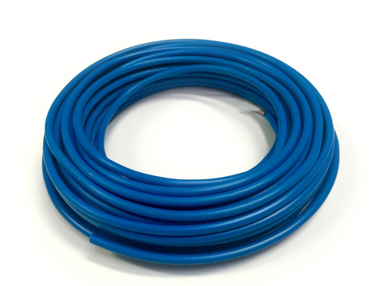 Fil électrique 2.5 mm² h07vu, en couronne de 10M bleu