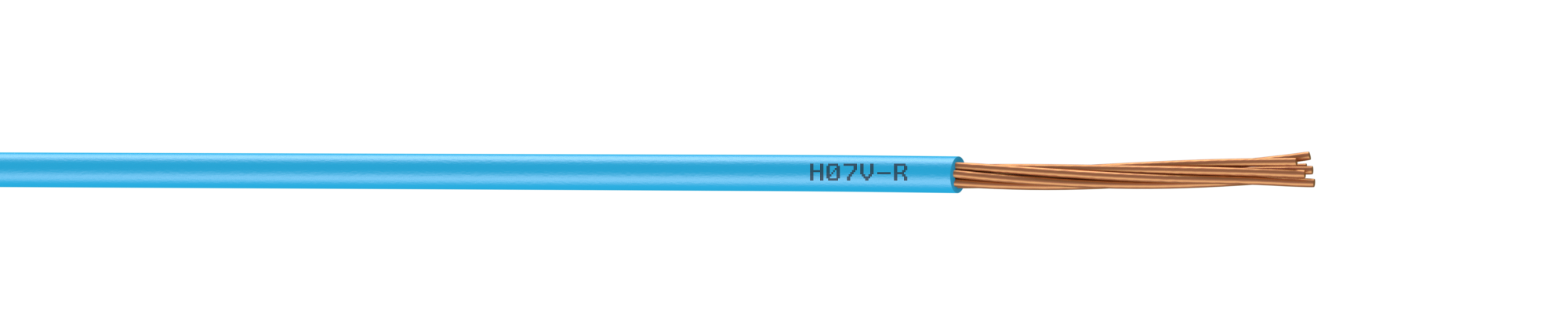 Fil électrique 2.5 mm² h07vu, en couronne de 5M bleu