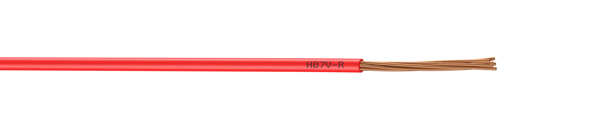 Fil électrique 6 mm² h07vr, en couronne de 10M rouge