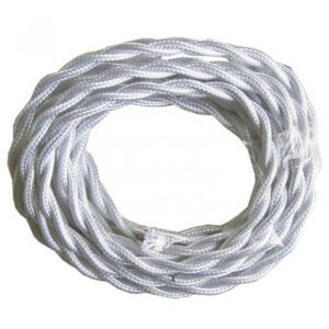 Fil torsadé TIBELEC, tissu, blanc