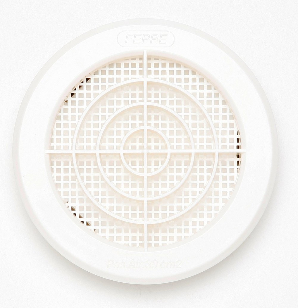 Grille d'aération abs naturel Diam.12.1 cm