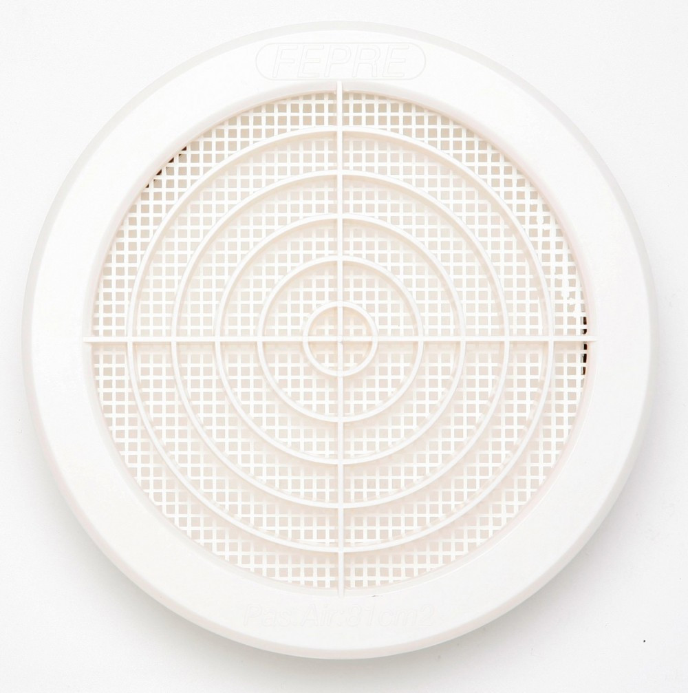 Grille d'aération abs naturel Diam.18.2 cm