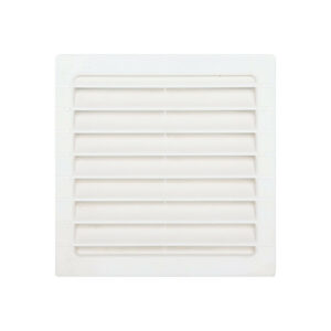 Grille d'aération abs naturel, L.12 x l.12 cm