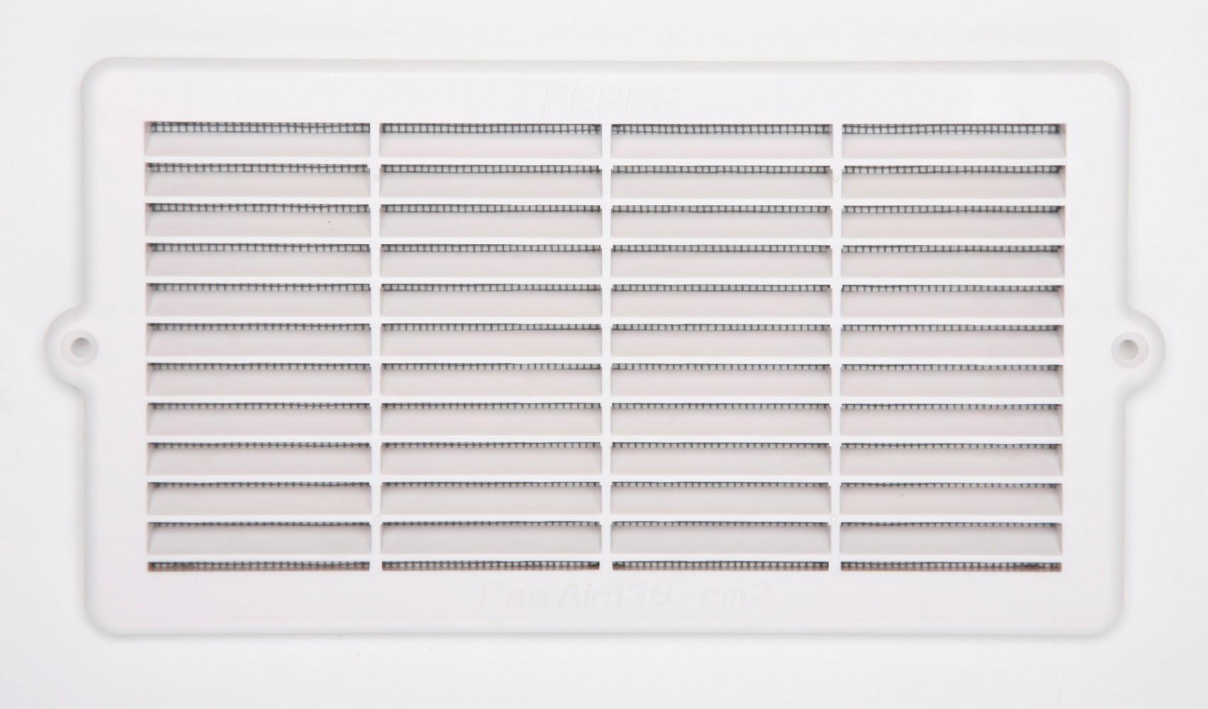 Grille d'aération abs naturel, L.12.9 x l.25.1 cm
