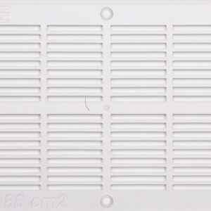 Grille d'aération abs naturel, L.13.1 x l.33.7 cm