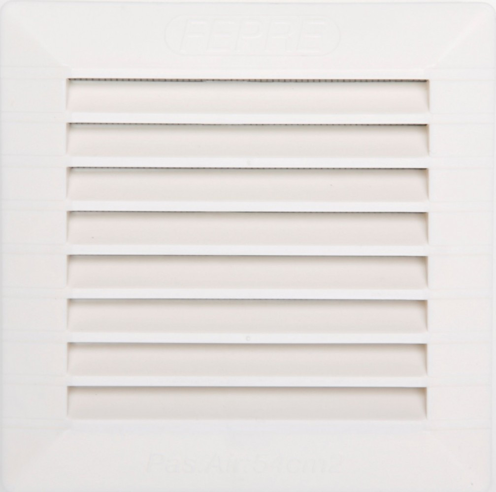 Grille d'aération abs naturel, L.13.5 x l.13.5 cm