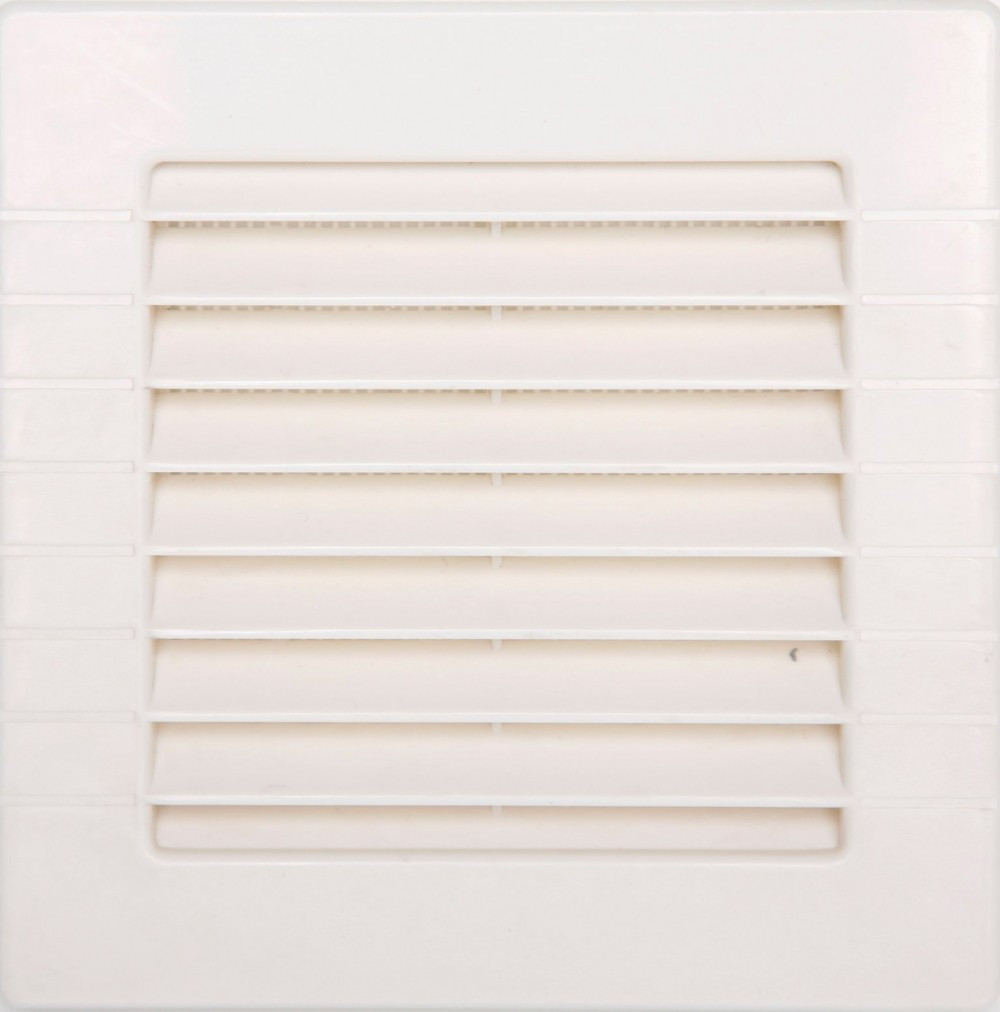 Grille d'aération abs naturel, L.14 x l.14 cm